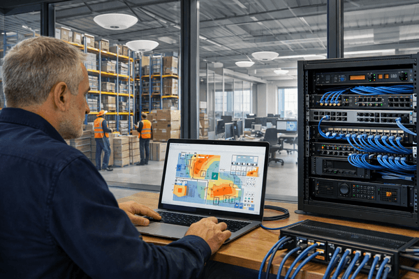 ЛВС и беспроводная сеть для складской и офисной площадки